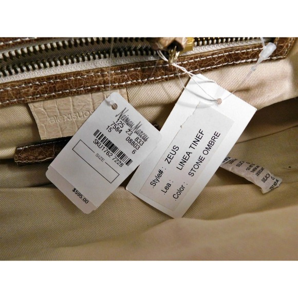 New Alexis Hudson $595rt Zeus Stone Ombre Alligator Embossed‎ Leather Clutch Bag - Picture 6 of 7